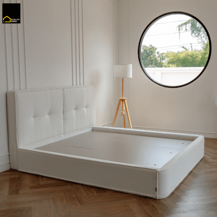 เตียงนอน 6 ฟุต RENITA HOME รุ่น Cleo สีครีม_2